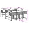 vidaXL 7-delige Tuinset met kussens poly rattan bruin