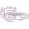 vidaXL Bedframe met opberghoofdeksel met opslag Wasbruin 140 x 190 cm