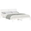 vidaXL Bedframe met hoofdeinde Wit 160 x 210 cm Massief grenenhout