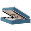 vidaXL Opbergbed met matras Donkerblauw 140 x 200 cm Fluweel