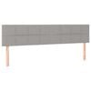 vidaXL Hoofdborden 200x5x78/88 cm stof lichtgrijs