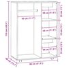 vidaXL Kledingkast 80x40x110 cm bewerkt hout gerookt eikenkleurig
