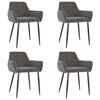 vidaXL Eetkamerstoelen 4 st fluweel donkergrijs