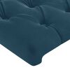 vidaXL Hoofdbord met randen 163x23x118/128 cm fluweel donkerblauw