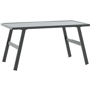 vidaXL Tuintafeltje 90x45x35 cm gepoedercoat staal zwart