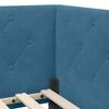 vidaXL Hoekbedframe met hoofdeinde Blauw 90 x 190 cm Fluweel