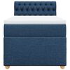 vidaXL Boxspring met matras stof blauw 100x200 cm