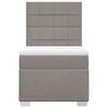vidaXL Boxspring met matras stof taupe 90x200 cm