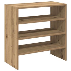vidaXL Schoenenrekken 2 st stapelbaar 60x30x30,5 cm artisanaal eiken