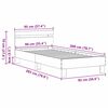 vidaXL Bedframe met hoofdeinde Oudhout 203 x 95 x 70 cm Bewerkt hout