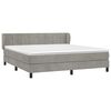 vidaXL Boxspring met matras fluweel lichtgrijs 160x200 cm