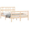 vidaXL Bedframe met hoofdbord massief hout 120x200 cm