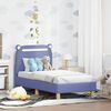 vidaXL Peuterbedframe met hoofdbord Jeans Blauw 70 x 140 cm Stof