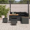 vidaXL Tuinbankenset 8 pcs Zwart poly rattan