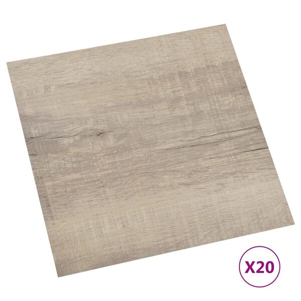 vidaXL Vloerplanken 20 st zelfklevend 1,86 m² PVC taupe