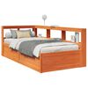 vidaXL Bed met boekenkast zonder matras grenenhout wasbruin 90x190 cm