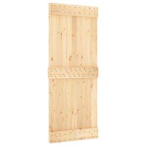 vidaXL Schuifdeur NARVIK Naturel en Zwart 85 x 210 cm (152,5 cm)