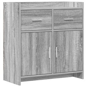 vidaXL Dressoir Grijs Sonoma 75 x 36 x 80 cm Bewerkt hout