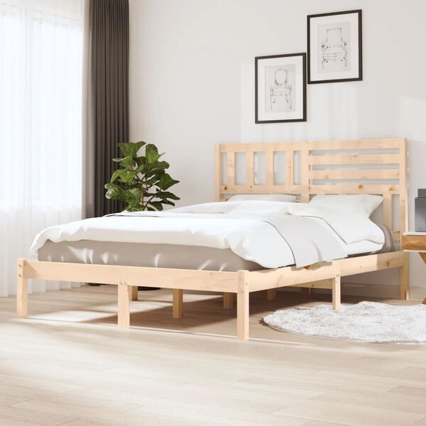 vidaXL Bedframe massief grenenhout 160x200 cm