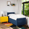 vidaXL Boxspring met matras stof blauw 90x190 cm