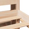 vidaXL Bed met boekenkast zonder matras massief grenenhout 100x200 cm