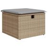 vidaXL Bankstel met kussen 5 pcs Beige en Licht Grijs poly rattan