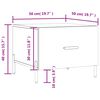 vidaXL Salontafel 50x50x40 cm bewerkt hout bruin eikenkleur