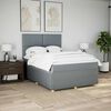 vidaXL Boxspring met matras stof lichtgrijs 160x200 cm