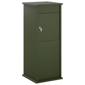 vidaXL Brievenbus Olijfgroen 40 x 40 x 100 cm Staal