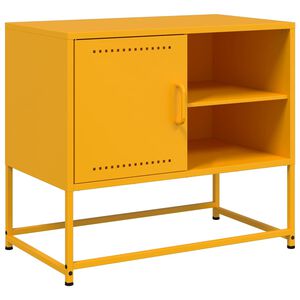 vidaXL Tv-meubel 68x39x60,5 cm staal mosterdgeel