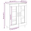 vidaXL Dressoir 69,5x34x90 cm bewerkt hout gerookt eikenkleurig
