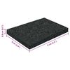 vidaXL Rubber granulaat patio pad Zwart 6 x 9 x 0,8 cm Rubber