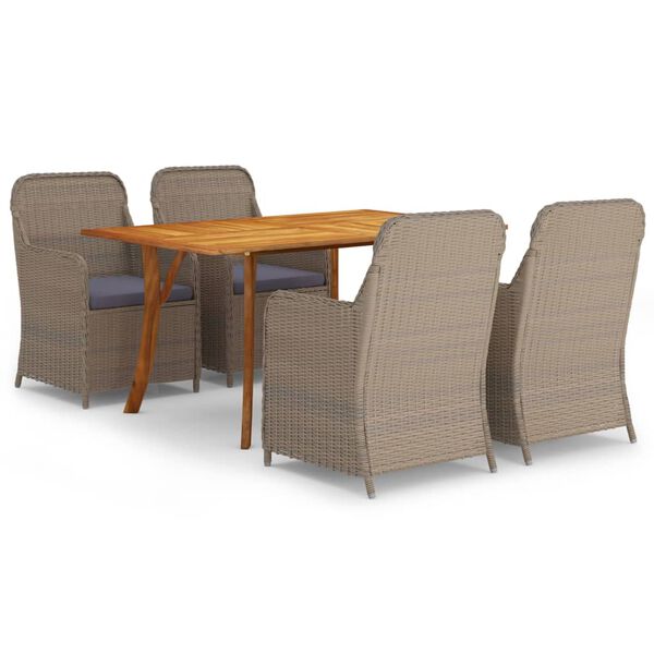 vidaXL 5-delige Tuinset bruin