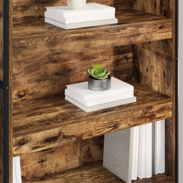 vidaXL Boekenkast 2 pcs Rook Eik 80 x 30 x 155 cm Bewerkt hout