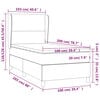 vidaXL Boxspring met matras fluweel lichtgrijs 100x200 cm
