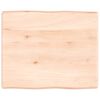 vidaXL Tafelblad natuurlijke rand 60x50x(2-6) cm massief eikenhout