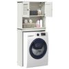 vidaXL Wasmachinekast VIGO Wit en Antiek Wit 72,5 x 27 x 161 cm