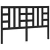 vidaXL Hoofdbord 146x4x100 cm massief grenenhout zwart