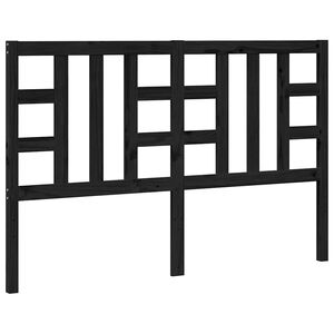 vidaXL Hoofdbord 146x4x100 cm massief grenenhout zwart