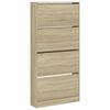 vidaXL Schoenenkast met 4 klaplades 80x21x163,5 cm sonoma eikenkleurig