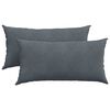 vidaXL Sofa Kussens 2 stuks Donkergrijs 80 x 40 cm Cordstof