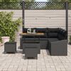 vidaXL Tuinbankenset met kussen 8 pcs Zwart poly rattan