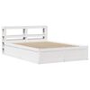 vidaXL Bedframe met hoofdbord massief grenenhout wit 140x200 cm
