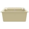 vidaXL Gootsteen dubbele bakken graniet beige