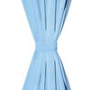 vidaXL Micro-satijnen gordijnen met lussen 140x175 cm turquoise 2 st