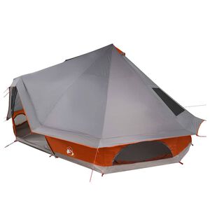 vidaXL Familie Tipi Tent Tipi Grijs en Oranje 680 x 430 x 270 cm