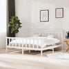 vidaXL Bedframe massief grenenhout wit 160x200 cm