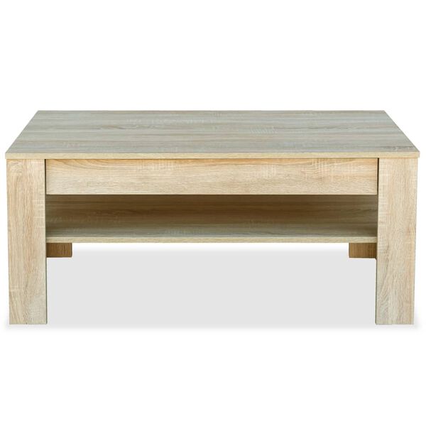 vidaXL Salontafel 110x65x48 cm bewerkt hout eikenkleur