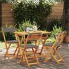 vidaXL Bistroset met kussen 5 pcs Olie naturel Massief Acaciahout