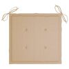 vidaXL Tuinstoelen 6 st met beige kussens massief teakhout